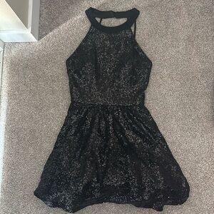 Black Sequin Dress